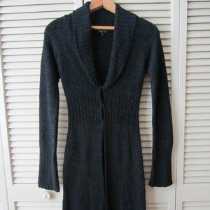 ARDEN BBLACK  KNIT CALF LENTH SWEATER JACKET